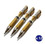 UMN-153 Signo Broad Metallic Gold 1.0MM Rollerball Pen – Box Of 12 – 41-2394-17