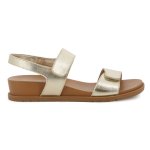 Lucia Leather Wedge - Gold - 8