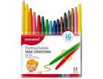 Retractable Wax Crayons - Monami 16 Colours - Factory Plaza