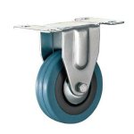 Castor Wheels - Blue Rubber - Fixed Wheel - 65MM - TOOC431 - At A Discount