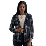 Frayed Edge Check Blazer - Navy L