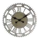 Round Natural Finish Metal Wall Clock SGN2683