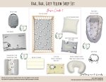 Cot Duvet Bedding Baa Baa Grey Yellow Sheep Set Neutral