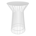 Tall Monica Side Table - White Textured