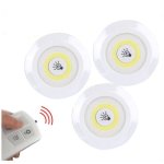 Wireless Battery-powered LED Night Light With Remote Control Push Lights