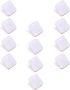 12 Pcs White Plastic Paper Square Document Clips For Student