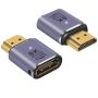 2PC HDMI 8K Uhd 48GBPS HDMI 2.1 Male To Female Extension Adapter Connector