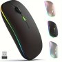 Congdi Wireless Mouse With LED Light Dual Mode USB Optical 2.4G/5.0 Portable Slim Design Rechargeable Lithium Polymer Battery 320MAH Compatible With Laptop/desktop/tablet