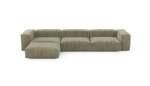 Four Module Chaise Sofa - Cord Velours - Khaki - 377CM X 199CM