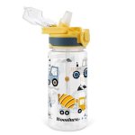 Omedecal Kids Water Bottle For School 16 Oz Plastic Straw Water Bottle With Silicone Spout And Leakproof Cover Dishwasher Safe E