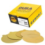 Dura-gold Premium 80 150 220 320 400 Grit 6" Gold Psa Sanding Discs 10 Each 50 Total - Self Adhesive Stickyback Sandpaper Discs