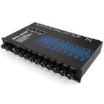 Facmogu 9-BAND Car Audio Equalizer Car Graphic Equalizer Eq W front Rear + Sub Output 8V Rms Line Driver Adjustable Audio Output