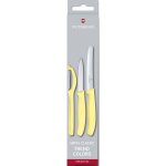 Swiss Victorinox Classic Paring Knife Set Yellow With Peeler 3 Pieces