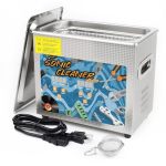 Kecoolke 3L Sonic Cleaner With Large Capacity With Heating And Time Setting 120 Watt Powerful Stainless Steel Professional Sonic