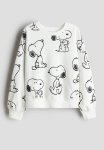 Print-motif Sweatshirt - White snoopy