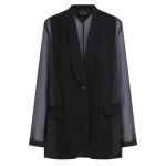 Organza Blazer -black