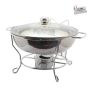 6L Round Stainless Steel Chafing Dish Catering Food Warmer With Lid