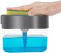 2 In 1 Kitchen Dishwasher Liquid Pump Box Soap Dispenser Sponge Caddy
