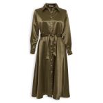 Fatigue Satin Shirt Dress