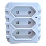 Redisson Multi-plug Adaptor 3 X Euro White