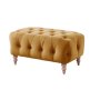 Donna Chesterfield Style Footstool - Yellow