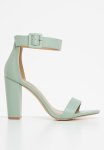 Madison Astrid Ankle Strap Block Heel - Sage