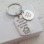 KR33C - Personalized My First Home Keyring Stainless Steel