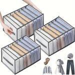 1PC Foldable Wardrobe Clothes Organizer - Portable Mesh Closet Drawer For Scarves Leggings Skirts T-shirts Jeans Versatile Stora