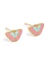 Waterproof Gold Plated Stainless Steel Multicoloured Enamel Butterfly Stud Earrings