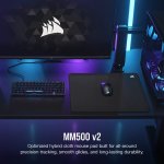 MM500 V2 Hybrid Cloth Gaming Mouse Pad - Large Black 450MM X 400MM