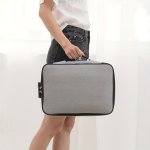 1PC Large Capacity Document Bag 3-LAYER Document Storage Box With Zipper Document Storage Security Bag Portable Travel Household