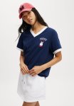 Cotton On Active V Neck Tshirt - Heritage Blue Stripe Lcn Miffy
