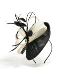 Black & White Loop Disc Fascinator