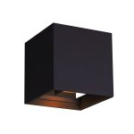 Up And Down LED Square Aluminium Wall Light Black White Grey - Grey