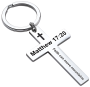 Cross Keyring Matthew 17:20 - Faith Scripture Gift Stainless Steel