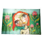 - Large Carpet Chenille Green Girl