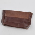 Genuine Leather Vanity Bag – Saddle Brown