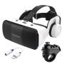 VR Headset For Phone 4.7-7.8 Inch Ios And Android 3D Virtual Reality Glasses With Controller And Headphones VR Glasses For Kids 