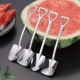 4PCS 304 Stainless Steel Dessert Spoons Set - Multi-purpose Utensils For Restaurants Ice Cream Fruit