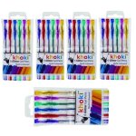 - Bulk Pack Of 5 Novelty Gel Glitter Pens -assorted Colours 30PCS