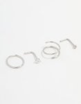 Surgical Steel Simple Mixed Nose Piercings 4-PACK