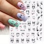 Cartoon Ant Eyes Nail Stickers - SW-CS157 - Fantasy Flashy Self-adhesive One-time Use Rectangle Shiny Finish