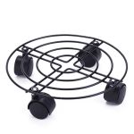 Heavy Duty Iron Plant Stand With Wheels Compatible With Pots
