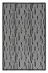 Curcuit Black Reversible Indoor outdoor Rug