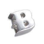 A3 - 925 Sterling Silver A-z Letter Initial European Charm Bead - B