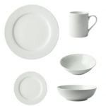 Galateo - Super White Rim 16PCE Dinner Set + Salad Bowl