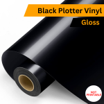 Gloss Black Plotter Vinyl 80MIC 1.22M Per Meter Or Roll