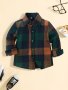 Boys Vintage Plaid Shirts Classic Long Sleeve Button Up Tops Spring Fall Outwear Shirts Jacket Clothes