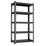 Acebesaying 5 Tier Heavy Duty Metal Storage Rack 2000LBS Capacity Adjustable Shelving Unit Boltless Garage Shelf For Kitchen Too