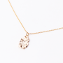 Hammered Gold Pendant Necklace - Gold
